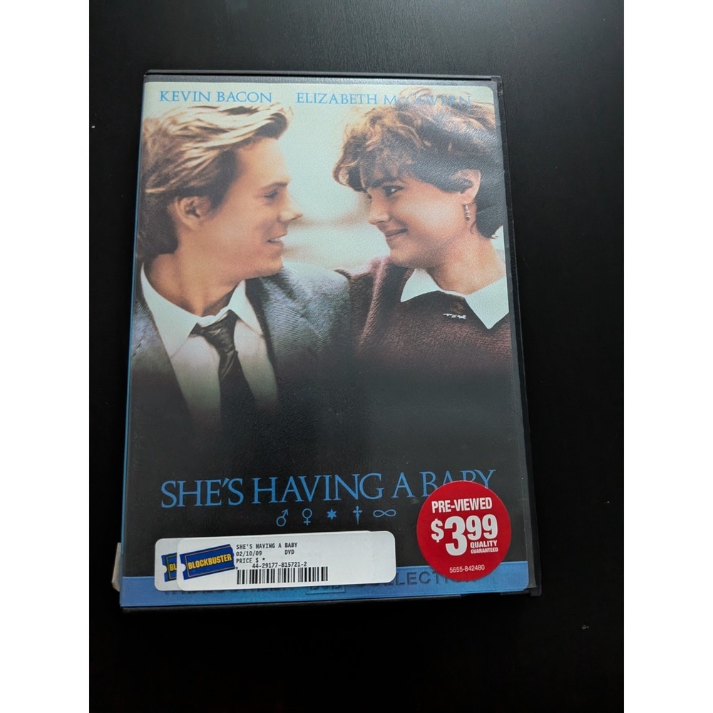 She's‎ Having a Baby (DVD, 1988) Kevin Bacon Rare